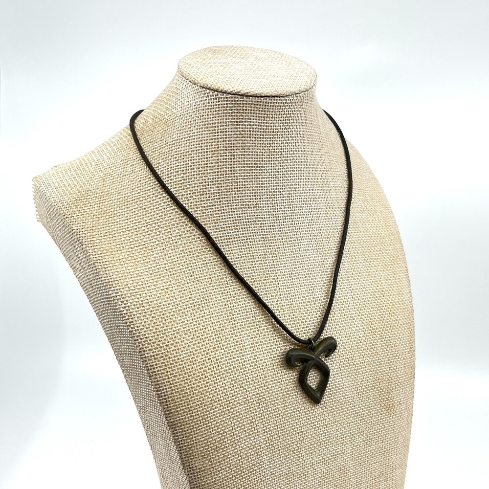 VTG The Mortal Instruments Angelic Power Rune Pendant Black Cord Necklace Retro - Picture 9 of 11